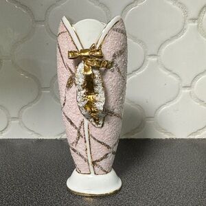 Elegant Vintage Pink and Gold Vase by Lefton China